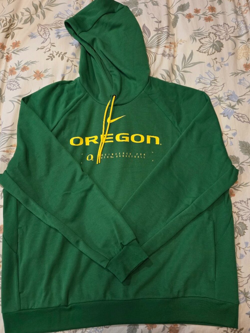 Oregon DUCKS Basketball On Field Nike Pullover HOODIE Jacket MEN'S XXL